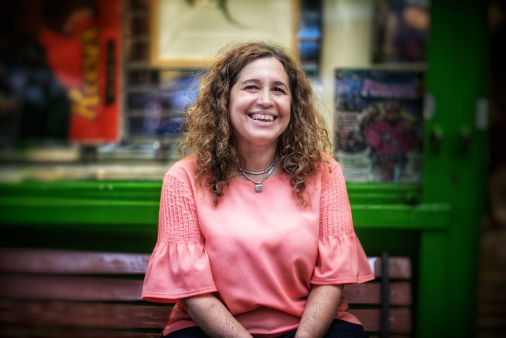 Jolie Alony taking a break on Thompson Street , Soho NYC 10012